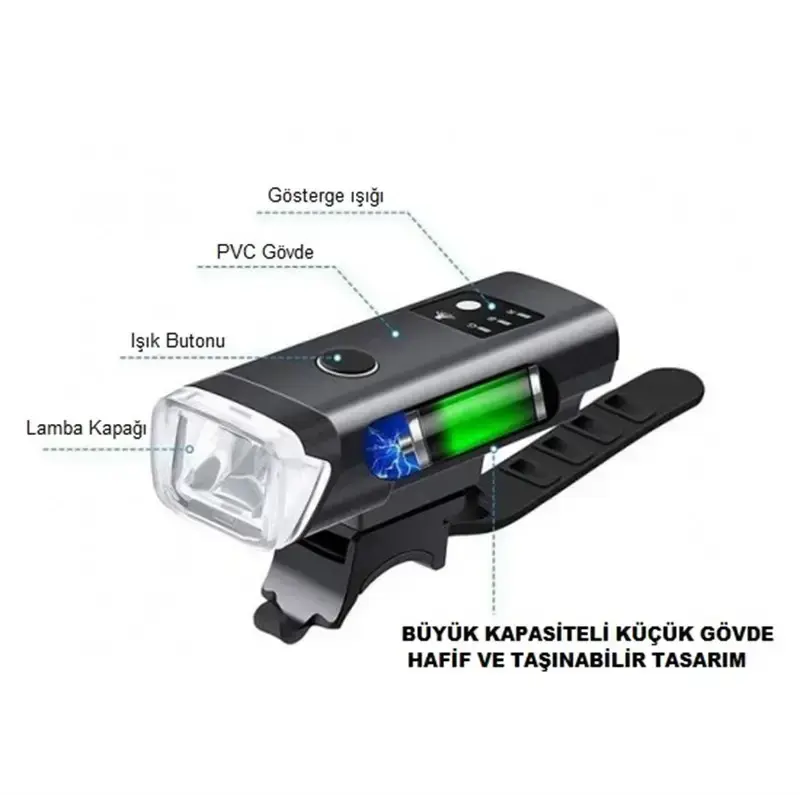 Asistan Parla F300 Usb Şarlı Far Marka: Asistan Parla F300 Usb Şarlı Far, Renk:SİYAH, Boyut:STD
