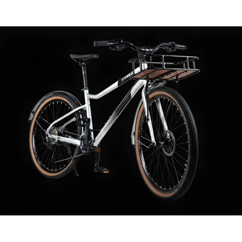 SUNPEED SPACE ŞEHİR BİSİKLETİ SPACE 27.5 SHIMANO ALTUS M2000 18 VİTES ANV M100 HİDROLİK 160 MM DISK FREN SİYAH GÜMÜŞ - 13.5