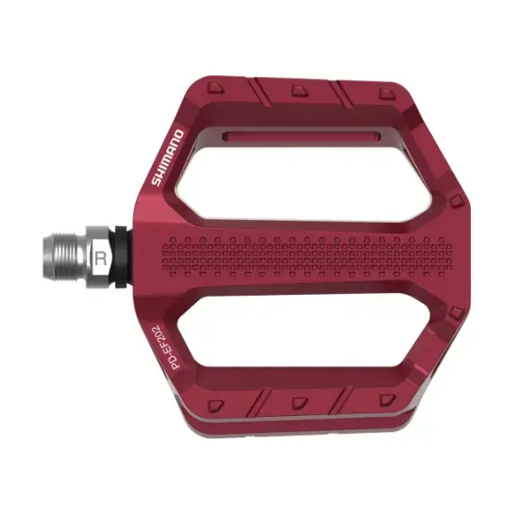 Shimano Pedal Düz Alüminyum PD-EF202 Kırmızı Kırmızı