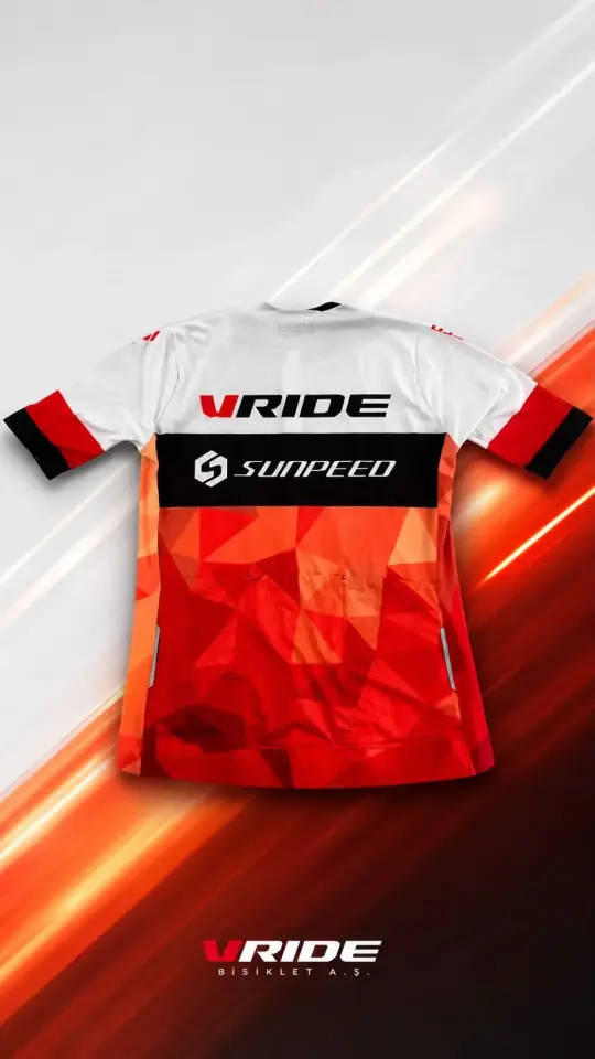 VRİDE ÖZEL ÜRETİM  AERO TEAM BİSİKLET FORMASI - ERKEK TURUNCU - XL
